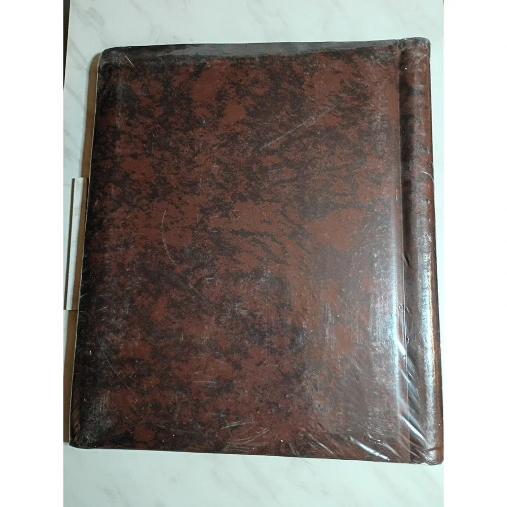Vintage Magic Magnetic Photo Album Brown Marbled Padded Cover 10 Sheets 20 Pages